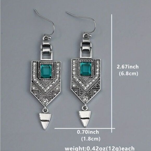 🩵 NEW Boho style silver drop dangle earrings 🩵 - Picture 6 of 7